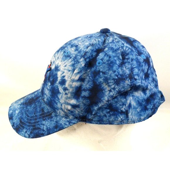 MTV Tie Dye Blue White Embroidered Logo Adjustable Hat Ball Cap - Picture 7 of 7